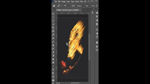 how to add fire effect by adobe photoshop Tutorial | #shorts #photoshopshort #ytshorts