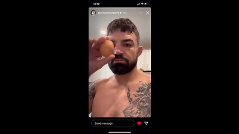 Mike Perry eats raw egg