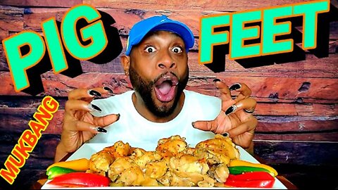 WHOLE PIG FEET SOULFOOD MUKBANG 먹방 ... EATING SHOW 먹방 ...