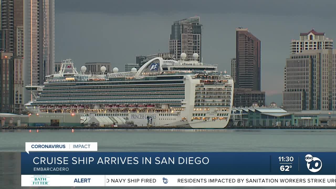 Cruise ship docks in San Diego following CDC guidance