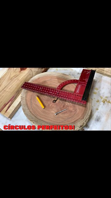 Como Fazer Círculos Perfeitos em Qualquer Madeira. #shorts