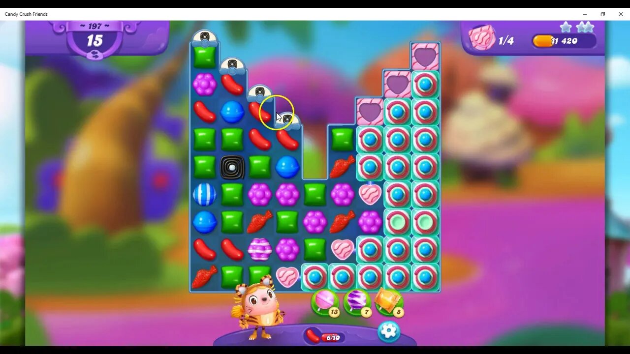 FRIENDS Level 197 Audio Talkthrough, Candy Crush Friends Saga, 22 Moves 0 Boosters