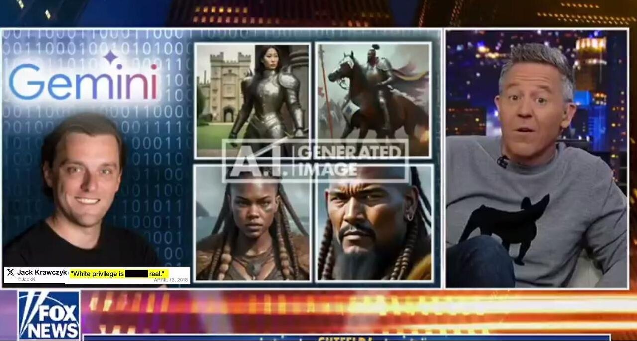 ELIMINATING WHITE'S From Historic Record: Meet Google's AI Gemini Programmer: Gutfeld Show