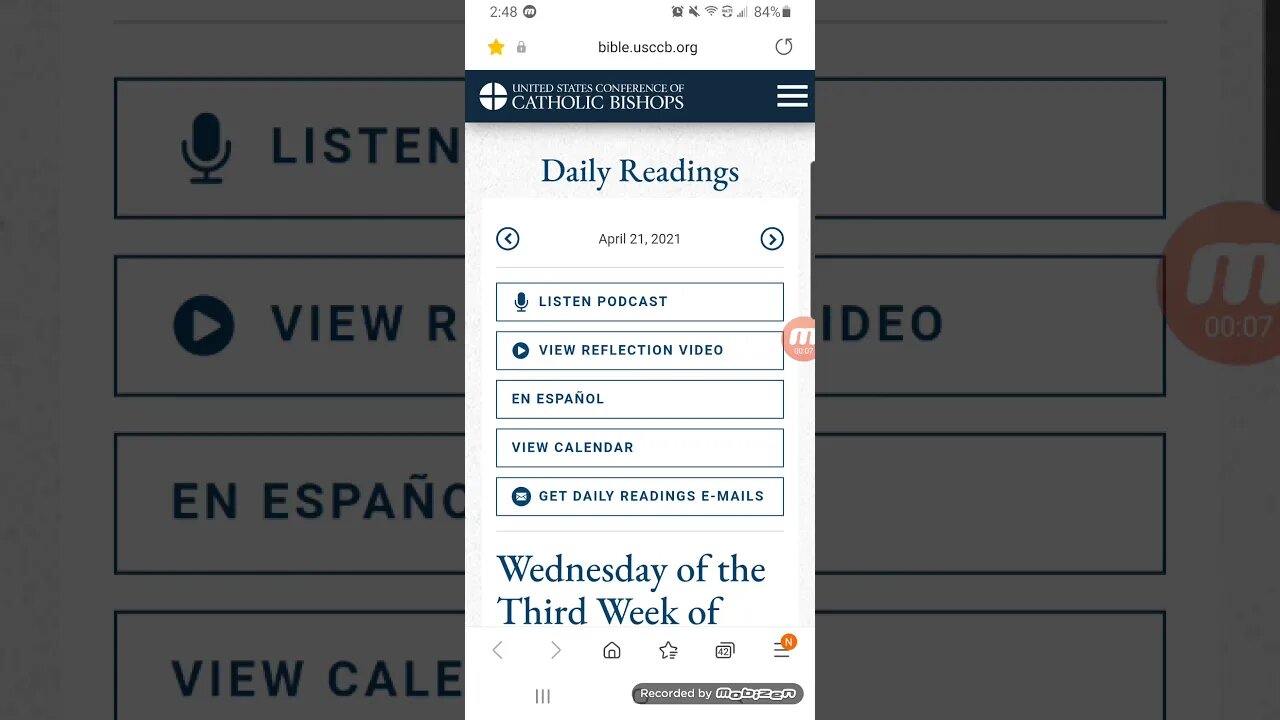 Jesus is our Savior/ Bible reading April 21 / 2021