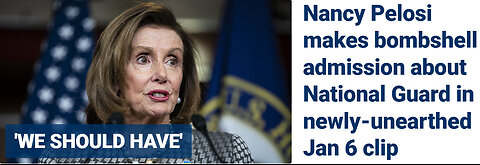 NANCY PELOSI TAKES RESPONSIBILITY FOR J6!