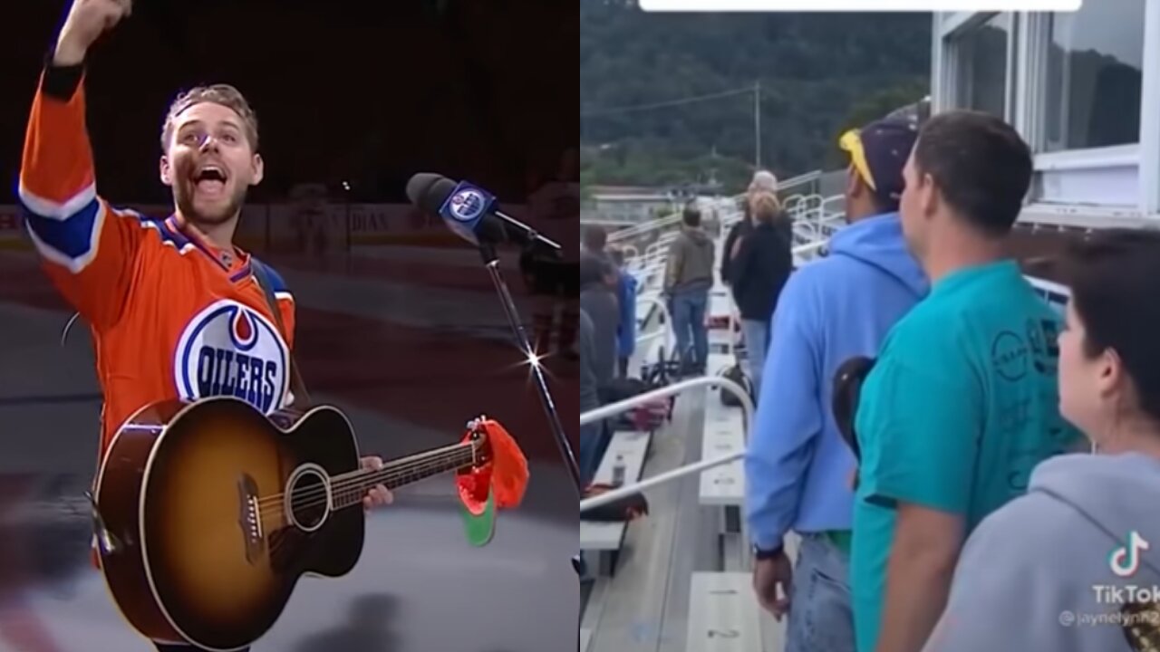 Viral Tiktok Shows Dad Stepping Up To Sing Anthem Before Sporting Event