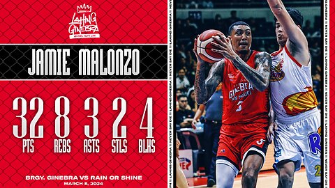 Jamie Malonzo Highlights [Brgy. Ginebra vs Rain or Shine | Mar. 8, 2024]