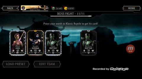 Acid Dragon mk 2 team vs Klassic Reptile Boss!