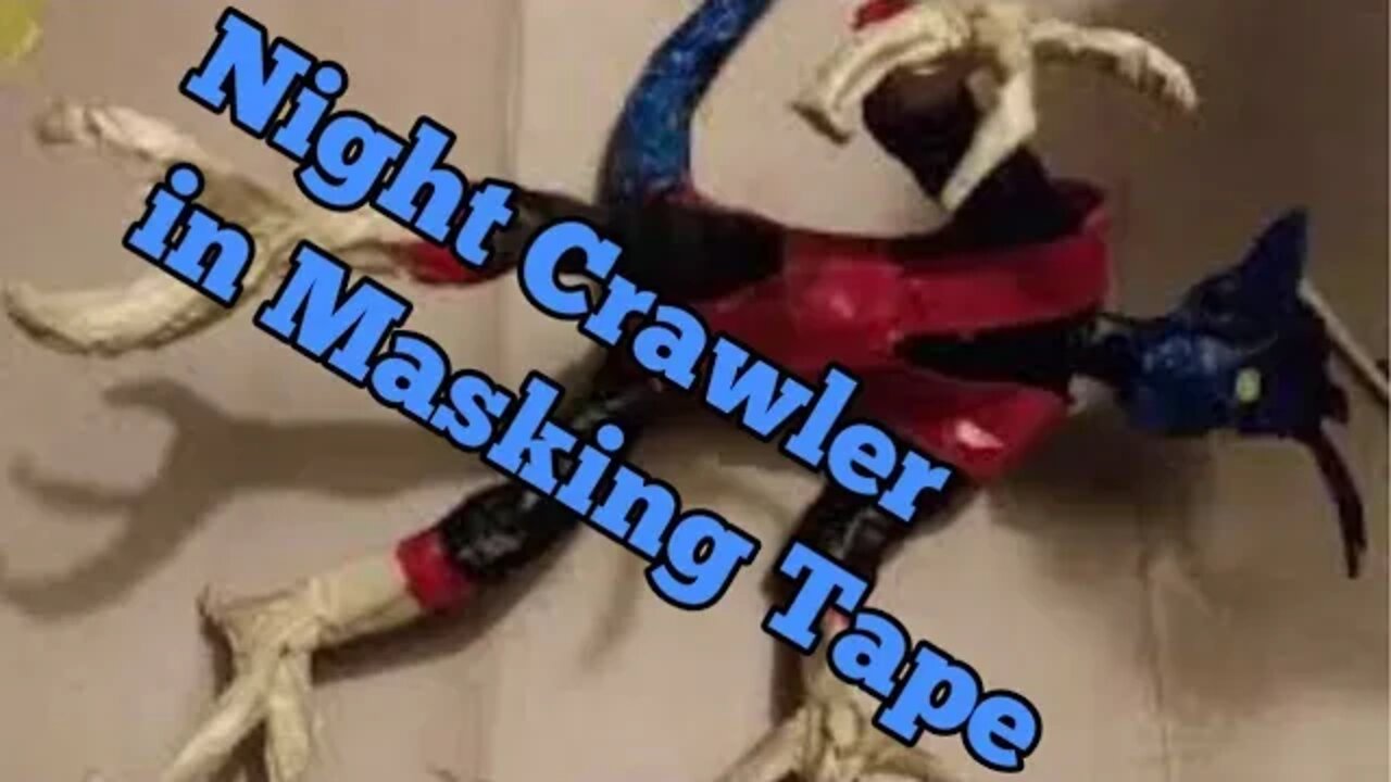 Nightcrawler in masking tape.