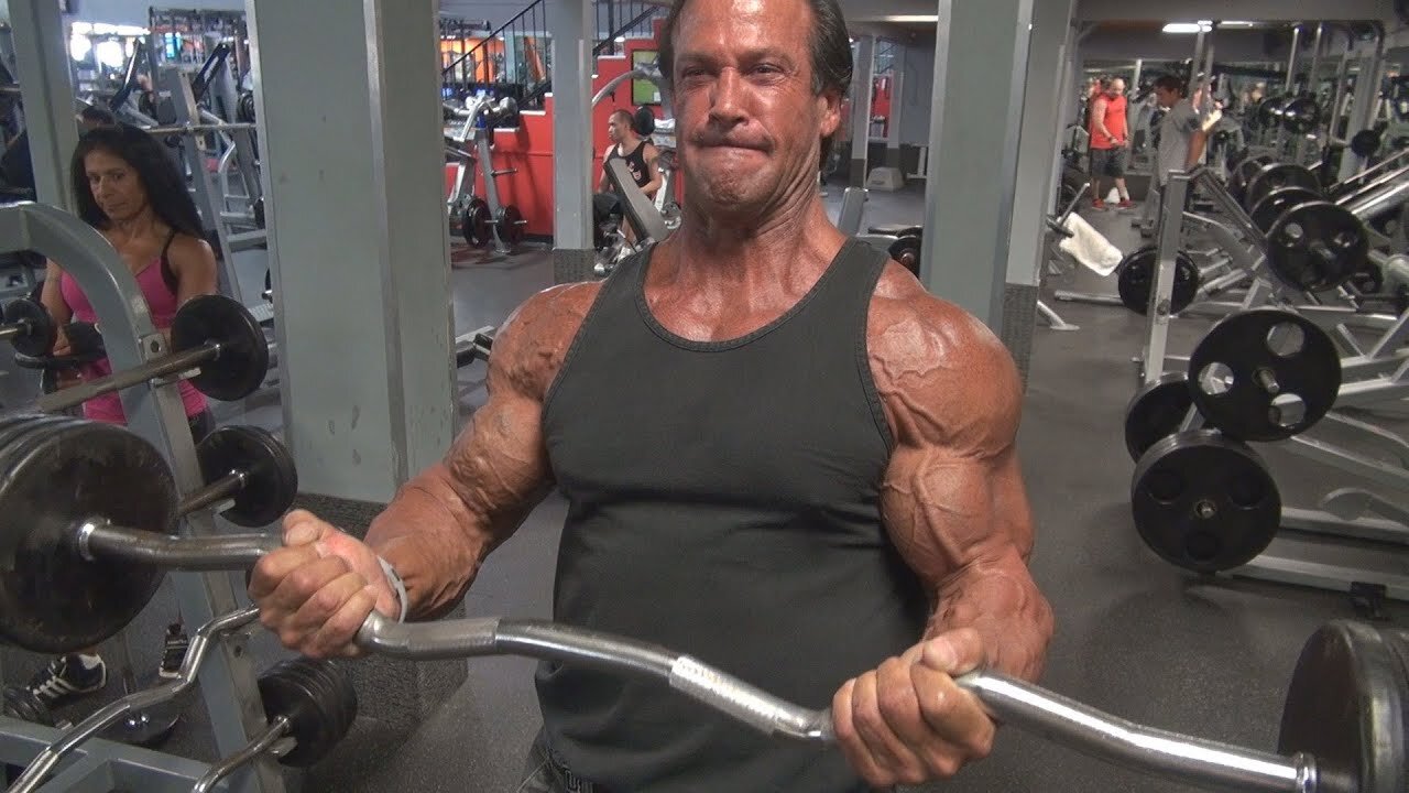 Bill McAleenan 55 Year Old Bodybuilder Bicep Workout