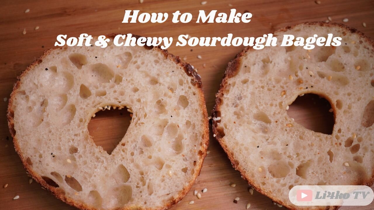 Soft & Chewy Sourdough Bagels