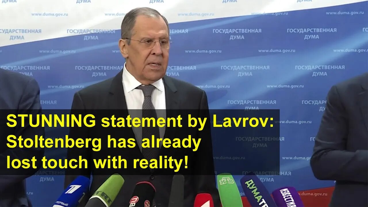 Lavrov: NATO Secretary General Jens Stoltenberg has already lost touch with reality! Russian news