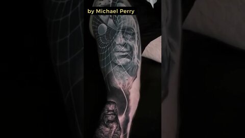 Stunning work by Michael Perry #shorts #tattoos #inked #youtubeshorts