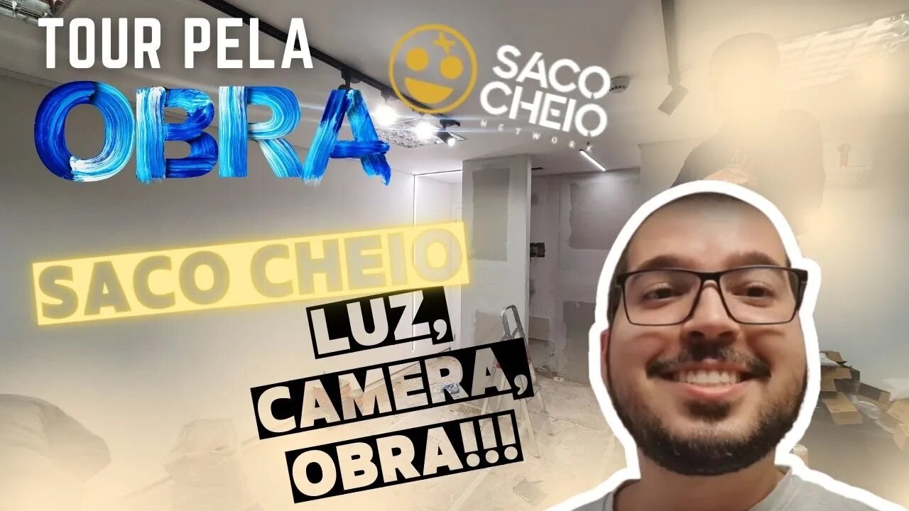 TOUR PELO ESTÚDIO DO SACO CHEIO, TARJA PRETA E A DERIVA! - A OBRA COMEÇOU!