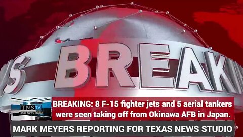 BREAKING: 8 F-15 fighter jets and 5 aerial tankers were seen taking off from Okinawa AFB in Japan.