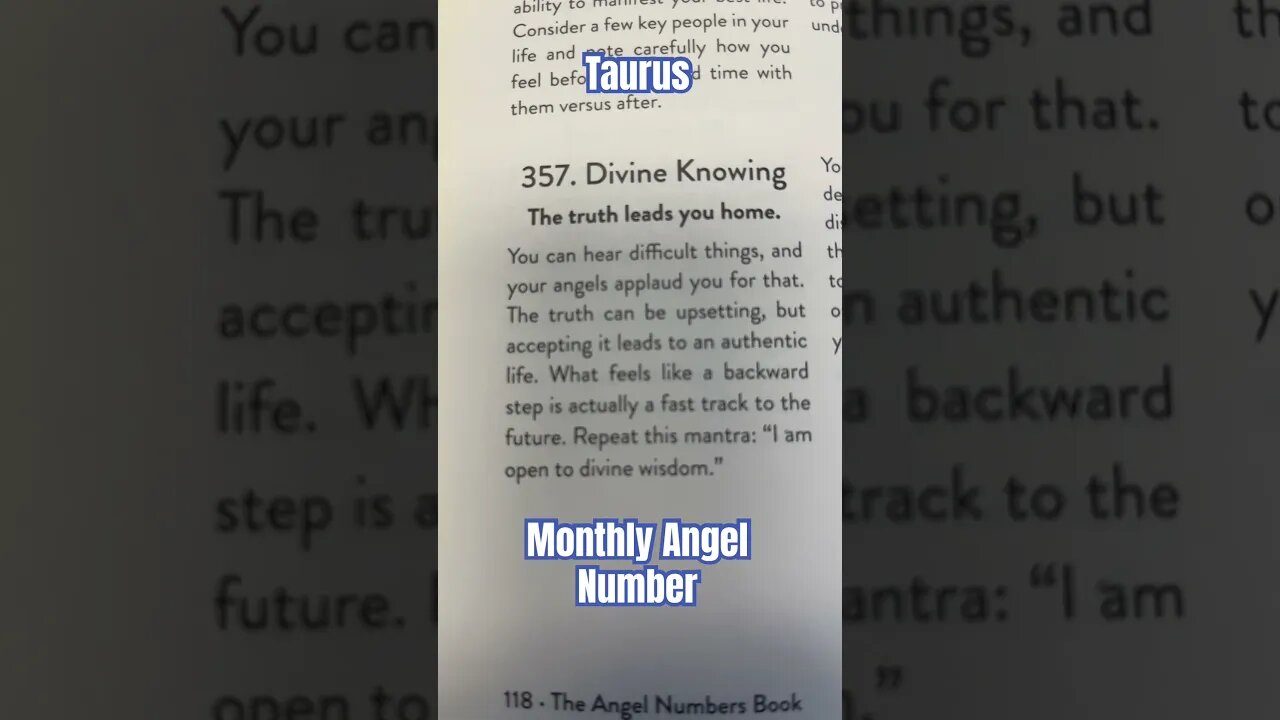 Taurus Angel Number 357#taurus tarot#Angel numbers