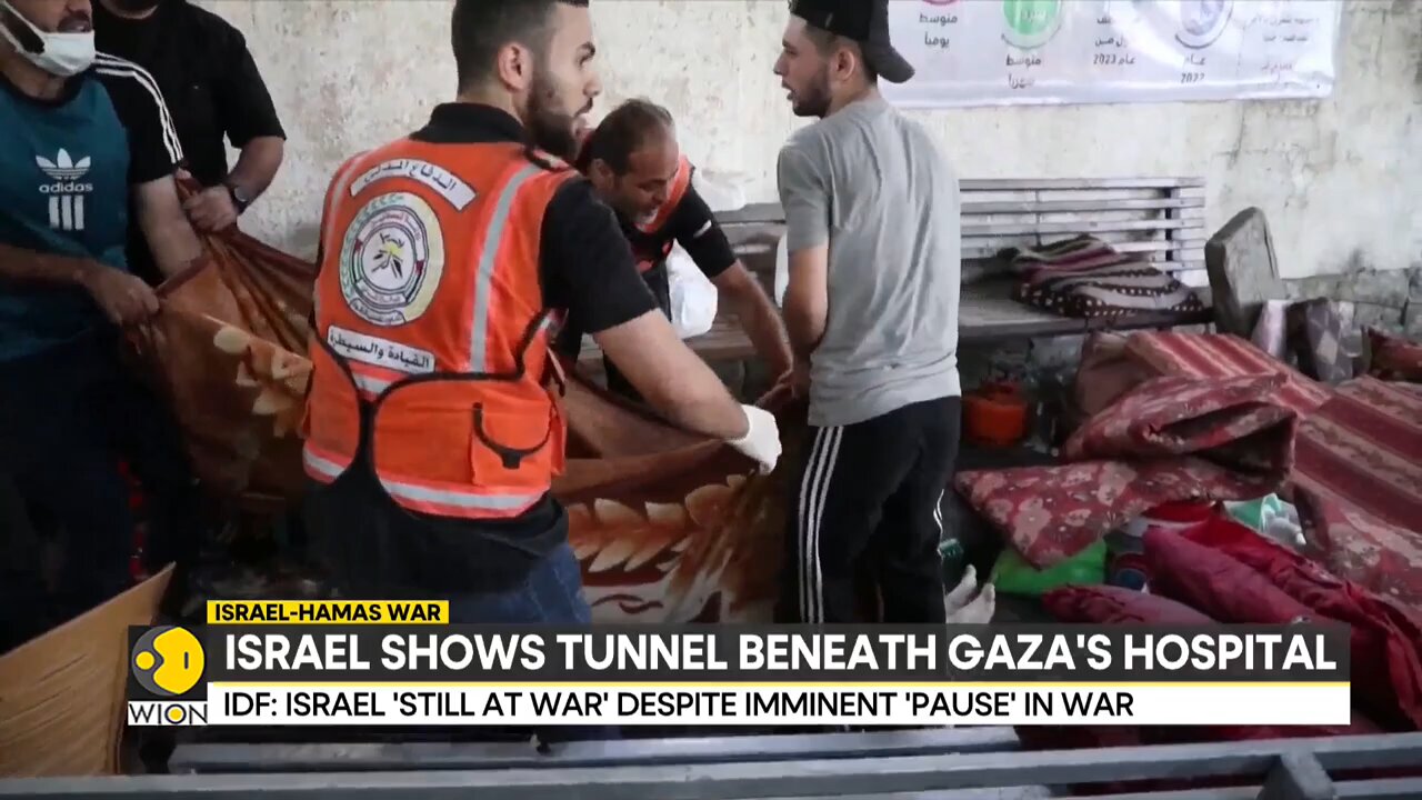 Israel-Hamas War IDF Posts Video Of Tunnel Beneath Gaza's Al Shifa Hospital #palestine #israel