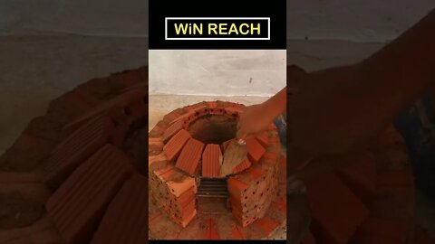 Wow Amazing Handmade To Make Brick Stove With Clay And Red Brick | #Shorts