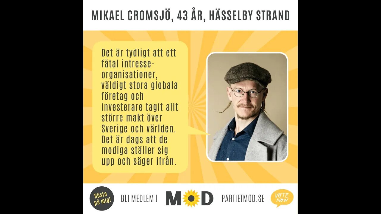 Mikael Cromsjö, 43 år, IT konsult, Hässelby Strand | MoDs Riksdagskandidater