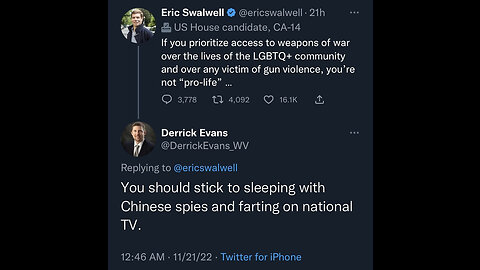 Eric Swalwell LOSES IT After ANOTHER Republican Calls Him Out For Clapping Chinese Spy Cheeks!