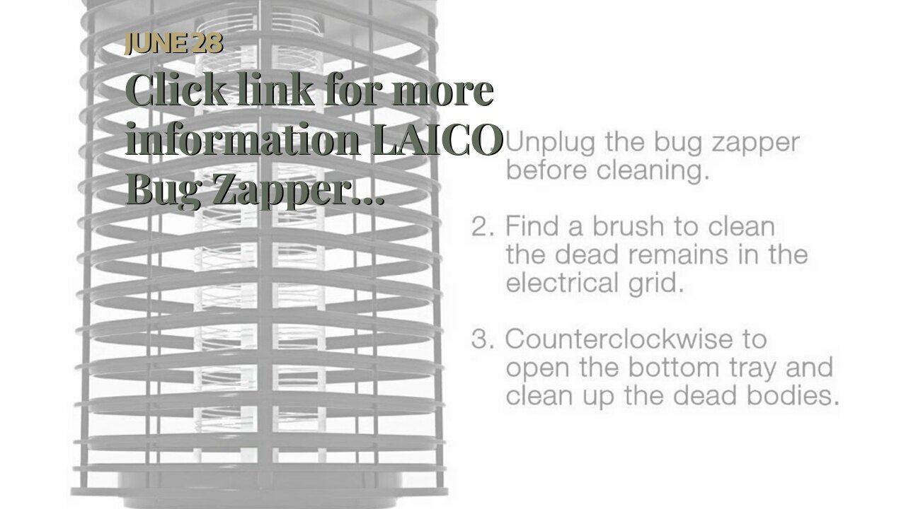 Click link for more information LAICO Bug Zapper Outdoor, Fly Traps Outdoor, 18W and 4200V High...