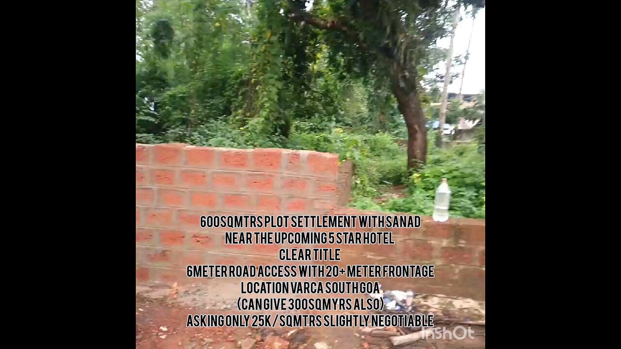 plot for sale in south Goa