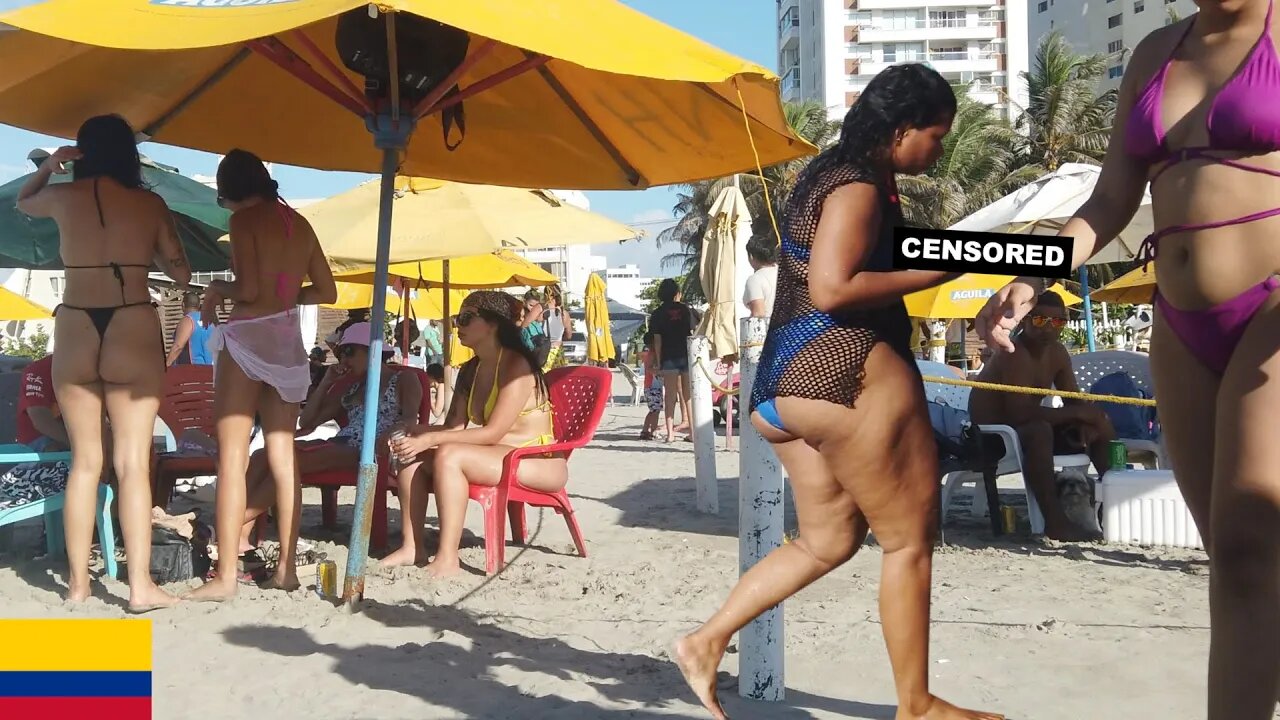 BIG BOOTY IN BIKINIS (CARTAGENA COLOMBIA BEACH)(PLEASE LIKE SHARE COMMENT AND SUBSCRIBE TO MY CHANNEL FOR WEEKLY CASH DRAWINGS) GIVEAWAY$$$)