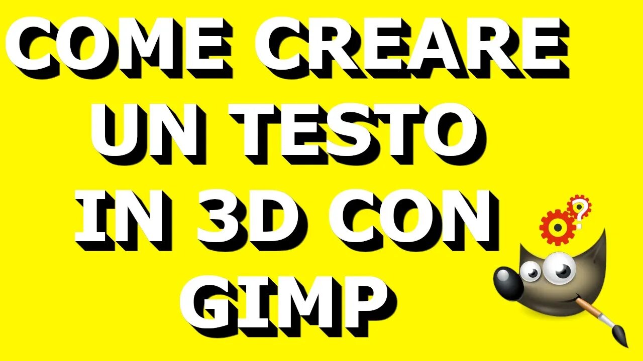 Come creare un Testo in 3D con GIMP. Tutorial. Spiegato Semplice!