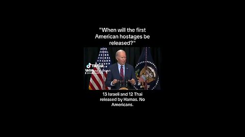 Joe Biden doesn't know when American hostages will be released