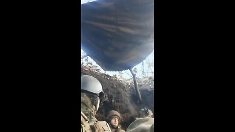 Mercenaries in a Ukrainian trench got demilitarized by artillery