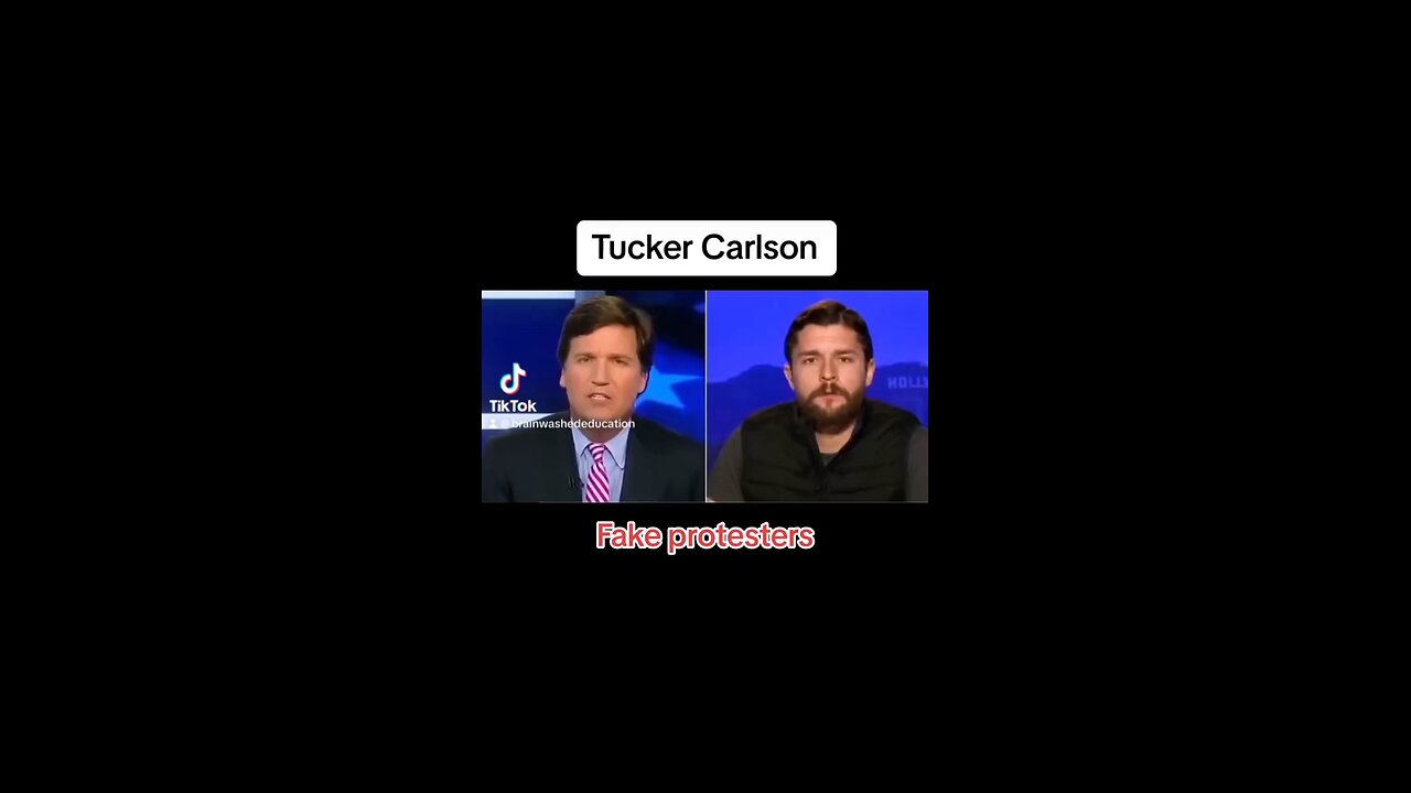 Tucker Carlson fake protesters