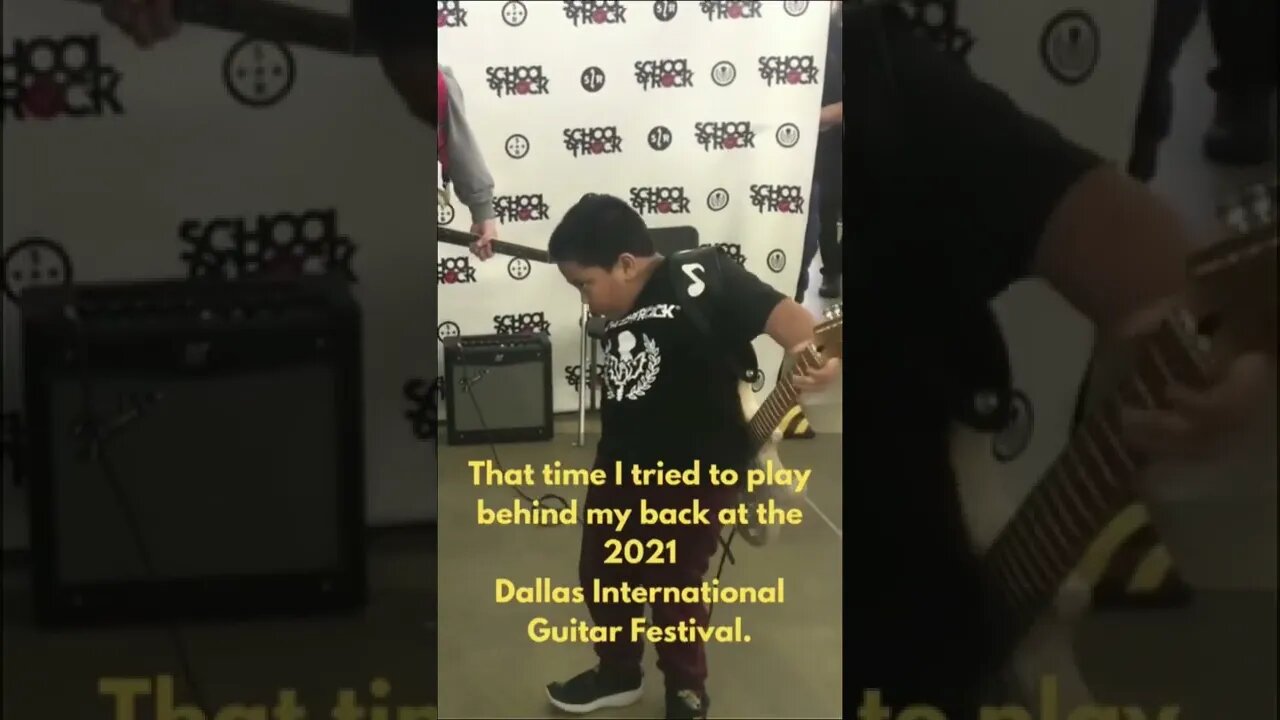 Learning to play guitar behind my back at the Dallas International Guitar Festival #jeckrox #digf
