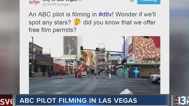ABC pilot filming in downtown Las Vegas