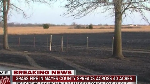 Grass Fire In Mayes County Spreads Across 40 Acres