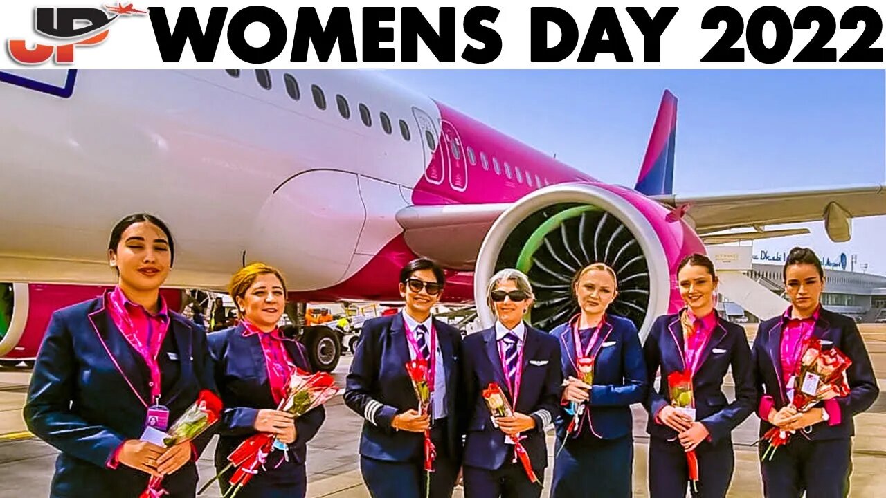 Women's Day 2022 on Wizz Air Abu Dhabi Airbus A321NEO to Sarajevo