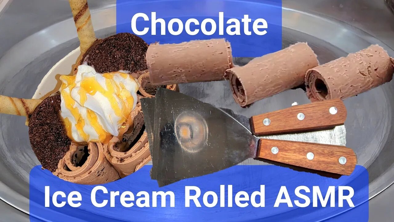 Chocolate Ice Cream Rolled ASMR @Let's Make Ice Creams