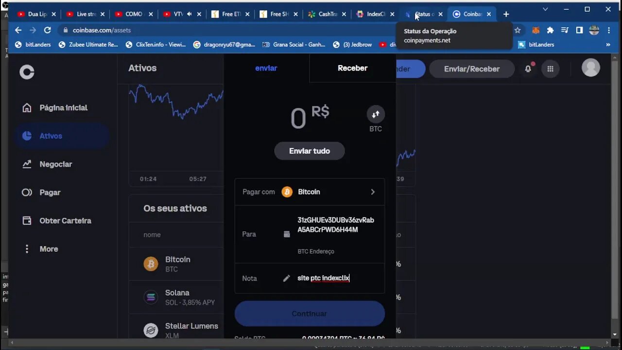 site ptc indexclix fazendo deposito em bitcoin