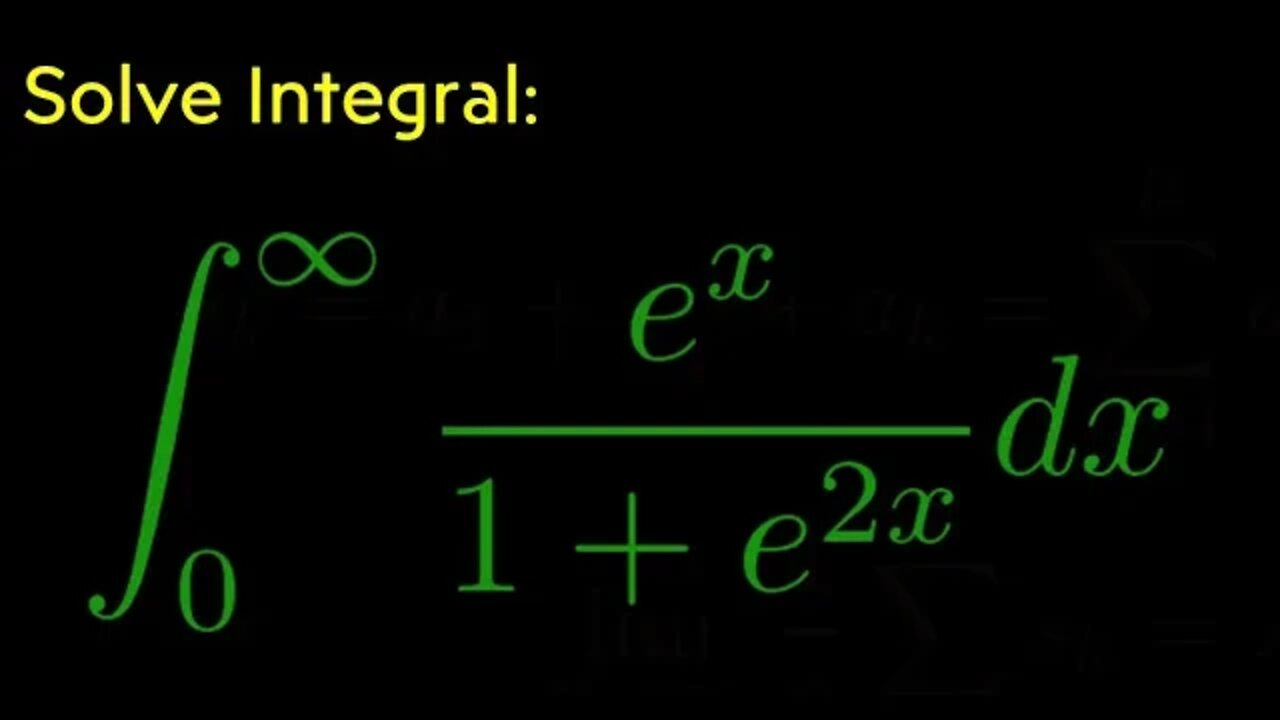 Integral of e^x/(1+e^{2x})