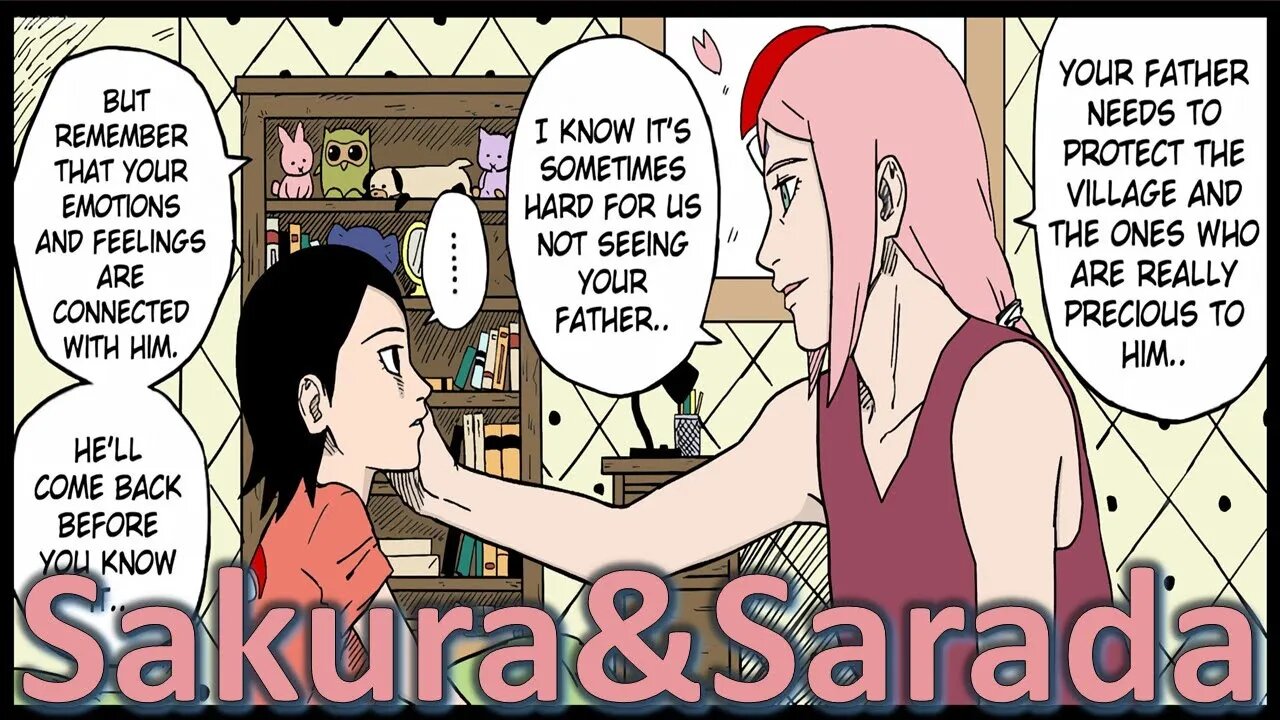 When will he be back home? Part 2 - Sakura and Sarada [SakuSara] Doujinshi [English] [HD]