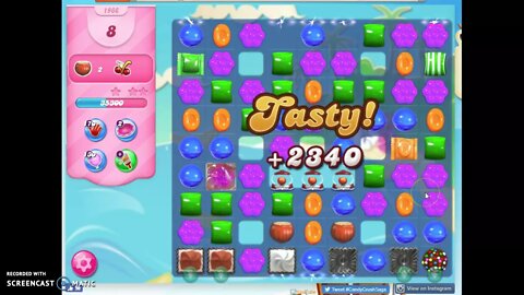 Candy Crush Level 1966 Audio Talkthrough, 3 Stars 0 Boosters