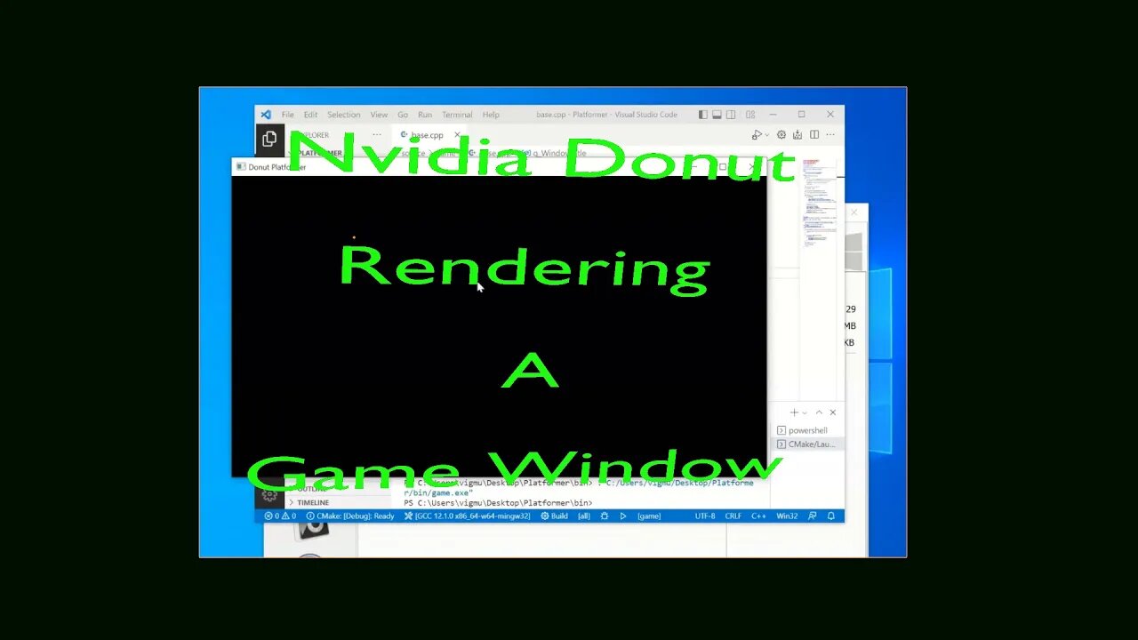 Nvidia Donut - Creating a Game Window (CPP/C++ Game Development)