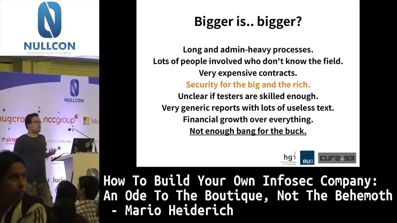 How to build your own Infosec Company Mario Heiderich