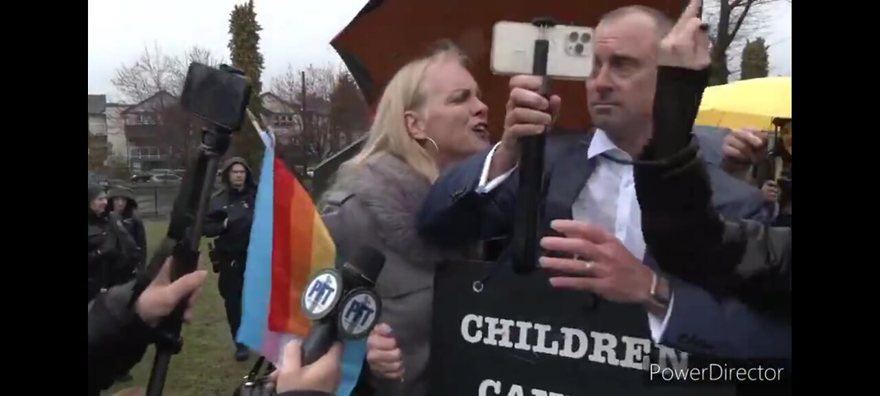 Rabid Tranny Viciously Attacks Anti-Child Tansexualization Activist During Live News Interview