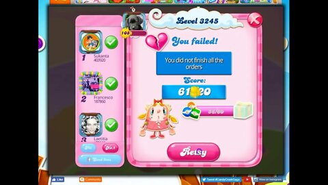 Candy Crush level 3245 Talkthrough, 27 Moves 0 Boosters