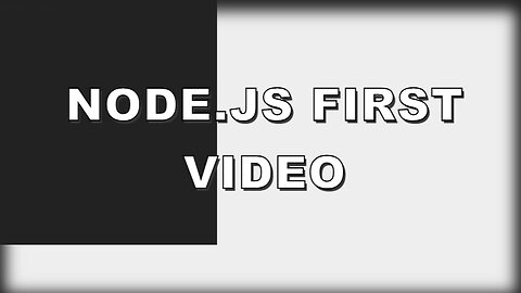 Node.js Course Video 1