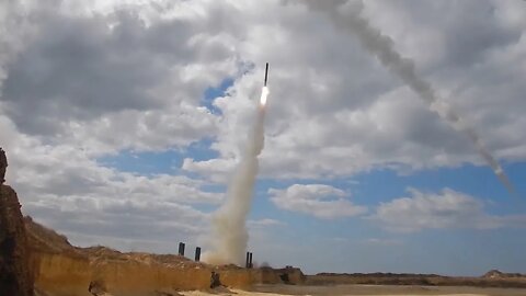 Russia's Bastion High-Precision Coastal Missile System Launching Strikes Durning Special Operation