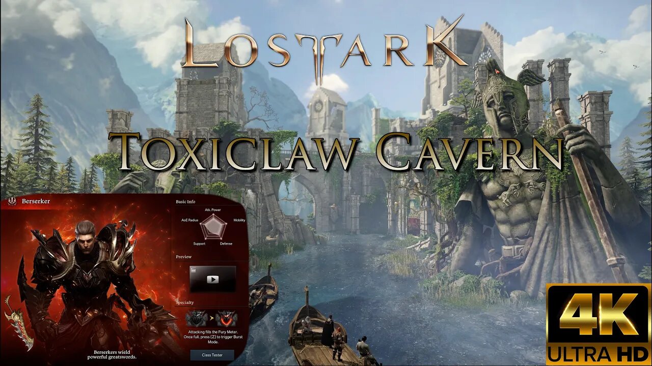 Lost Ark First Dungeon - Toxiclaw Cavern - Berserker Gameplay 4K