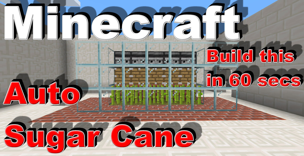 Minecraft | Auto Sugar Cane Farm in 1 Minute |