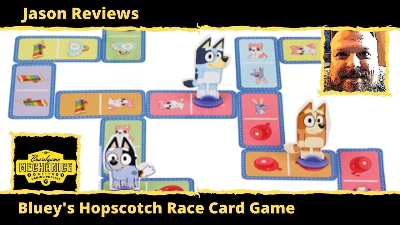 Jason's Board Game Diagnostics of Bluey's Hopscotch Race Card Game