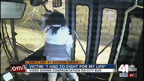 Video shows man pushed through city bus window